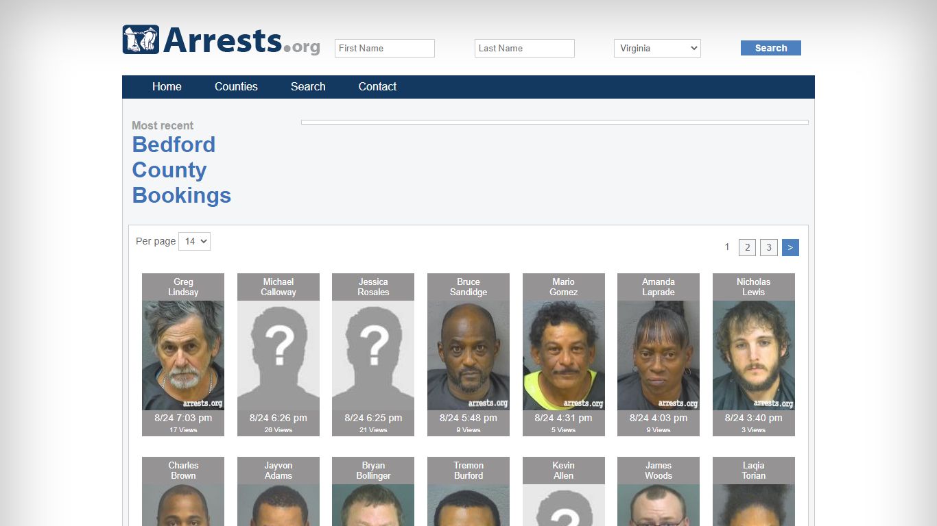 Bedford County Arrests and Inmate Search